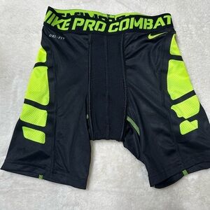 Nike Black and Green Performance Shorts